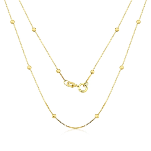 Produto Corrente de ouro 18k feminina veneziana com bolinha 45cm