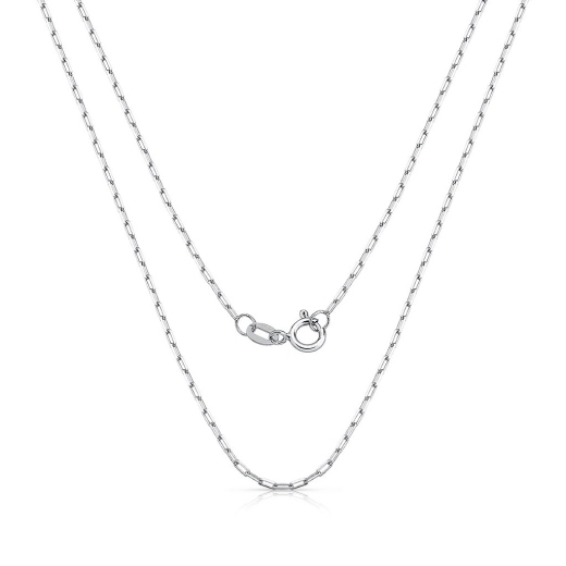 Produto Corrente Feminina de Ouro Branco 18k Cartier Longa 50cm 1mm