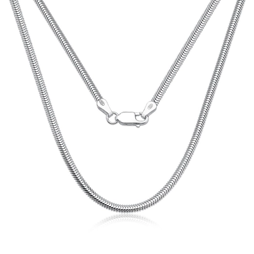 Produto Corrente Feminina de Prata 925 Rabo de Rato Lacraia 2mm