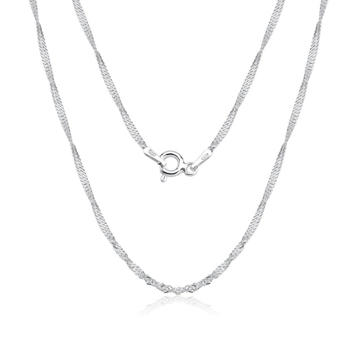 Produto Corrente de prata 925 colar Singapura 40cm