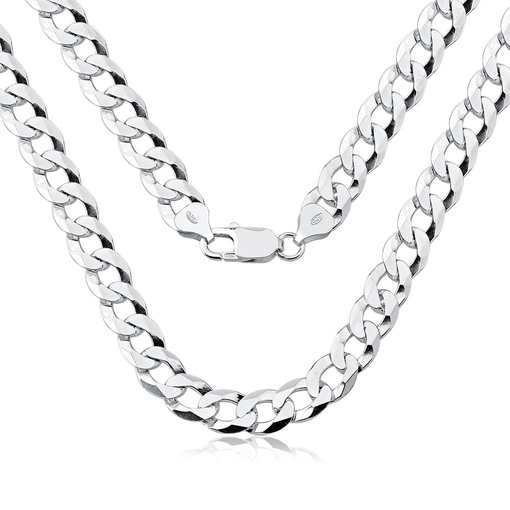 Produto Corrente Grossa Masculina de Prata 925 Grumet 60cm 12mm