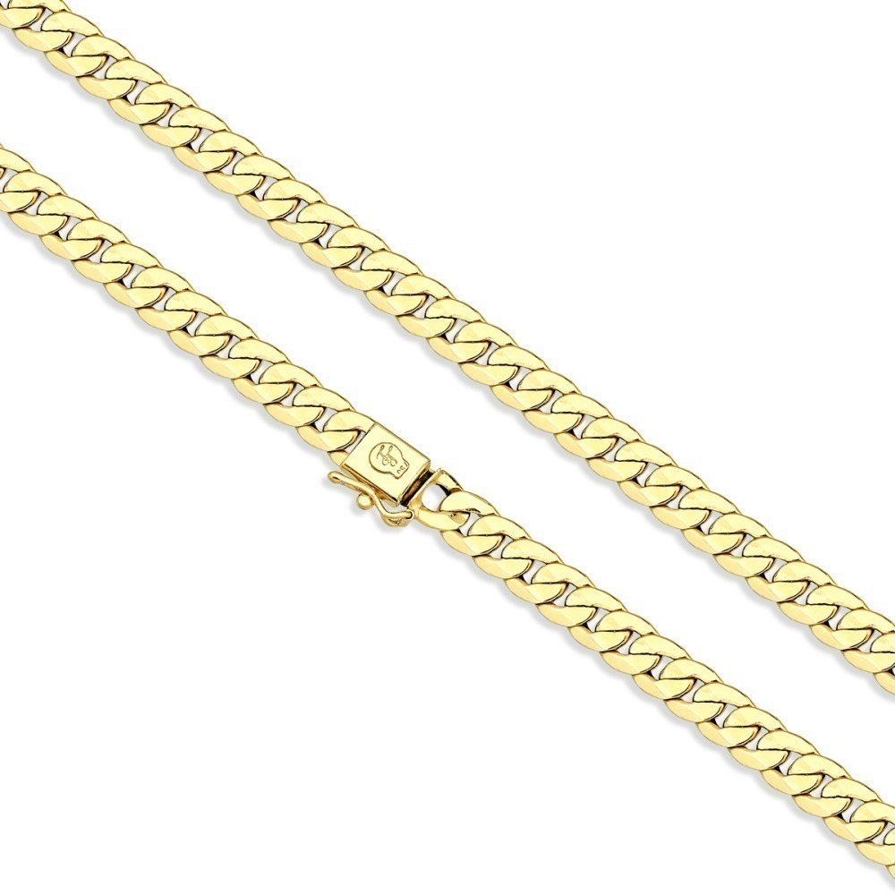 Produto Corrente Masculina de Ouro 18k Grumet com 60cm e 5mm