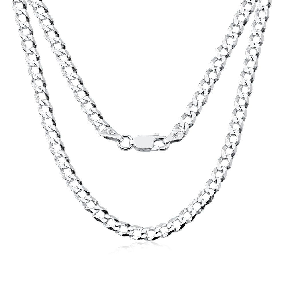 Corrente Masculina de Prata 925 Grumet 80cm 4mm Produto Corrente Masculina de Prata 925 Grumet 80cm 4mm