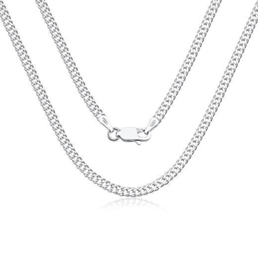 Produto Corrente grumet dupla 70cm 3mm prata 925