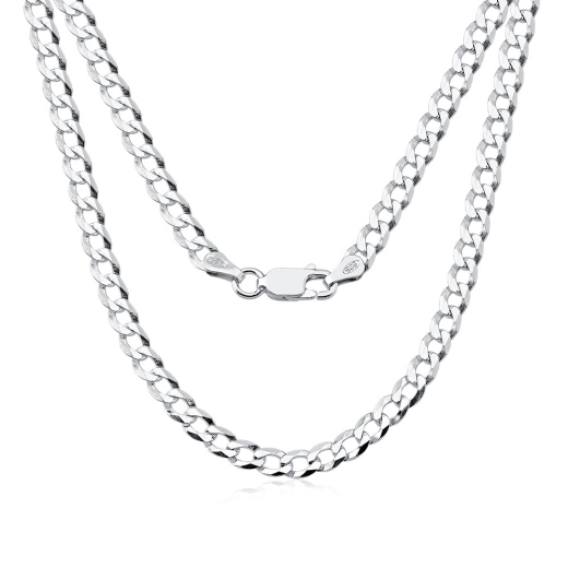 Corrente masculina prata 925 grumet 60cm 4.5mm italiana Produto Corrente masculina prata 925 grumet 60cm 4.5mm italiana