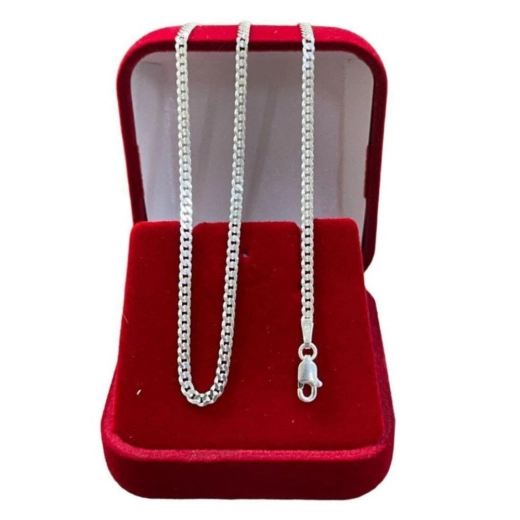 Corrente Masculina de Prata 925 Grumet 60cm 3mm Produto Corrente Masculina de Prata 925 Grumet 60cm 3mm