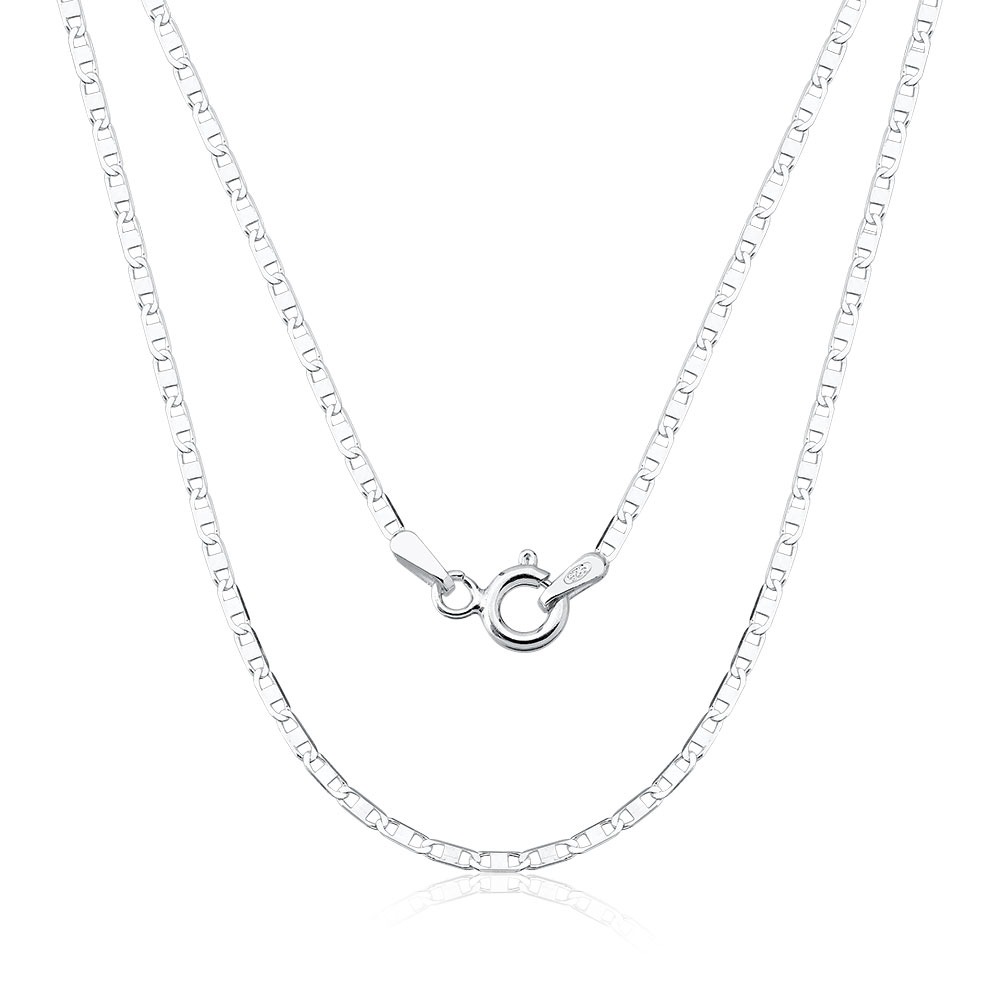 Produto Corrente Ouro 18k - 750 Branco Piastrine 1,2mm 50cm