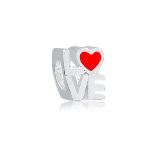 Produto Berloque Separador Love Amor para Pulseiras Prata 925
