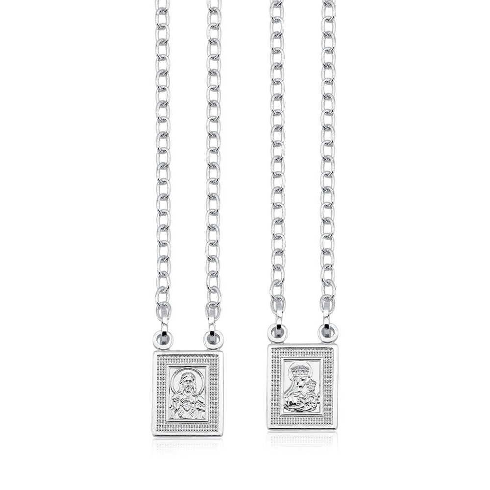 Escapulario Sagrado Coração Jesus Nossa Senhora cartier 60cm Produto Escapulario Sagrado Coração Jesus Nossa Senhora cartier 60cm