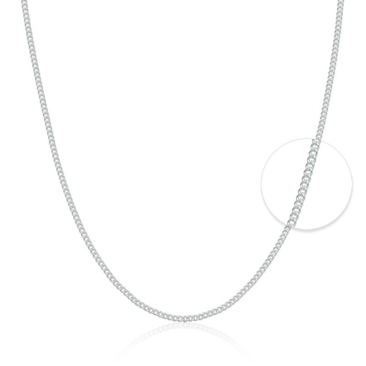 Corrente de Prata Fina Grumet 60cm 1mm Produto Corrente de Prata Fina Grumet 60cm 1mm