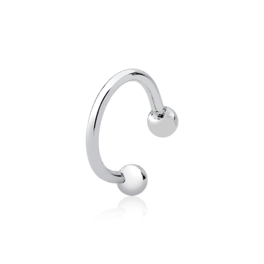 Produto Piercing Argola de Prata 925 Bolinha 3mm