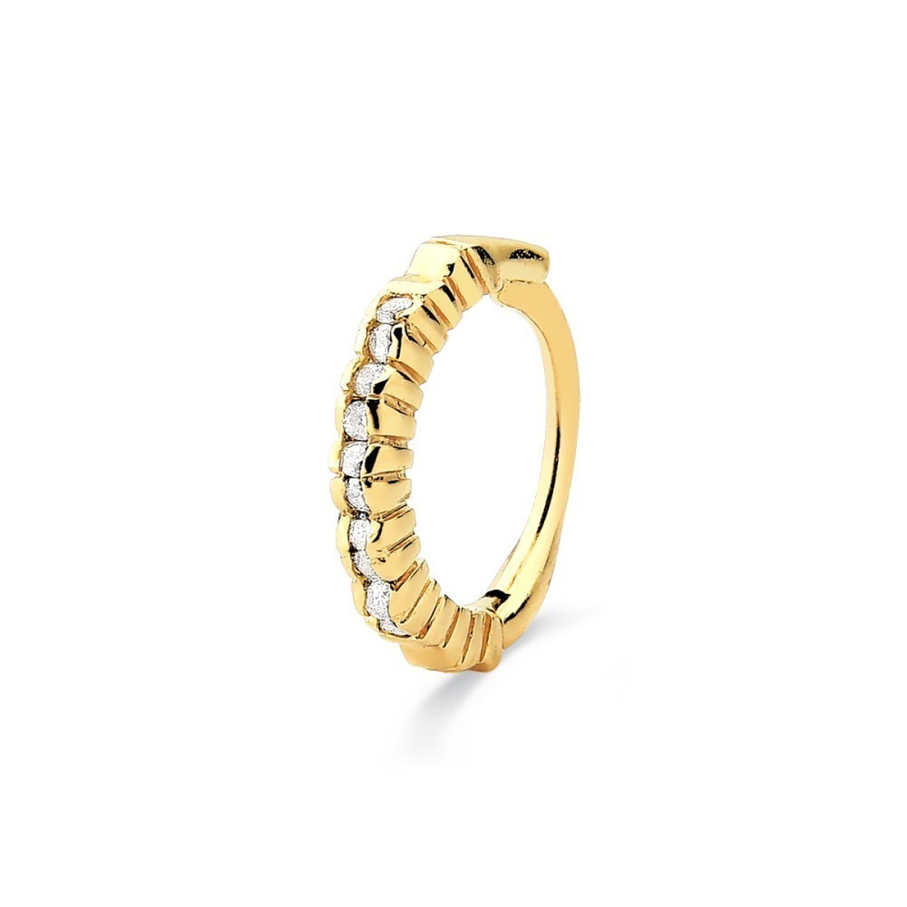 Produto Piercing de Ouro 18k Hélix com Diamantes