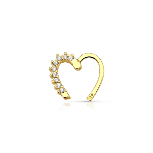 Produto Piercing de Ouro Helix Daith Coração