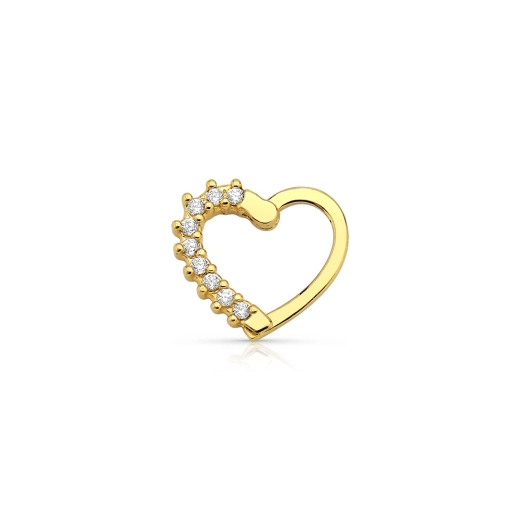 Produto Piercing de Ouro Helix Daith Coração