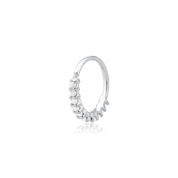 Produto Piercing de Prata 925 Argola Cravejada com 11mm