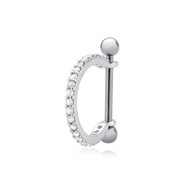 Produto Piercing de Prata 925 Conch Cravejada