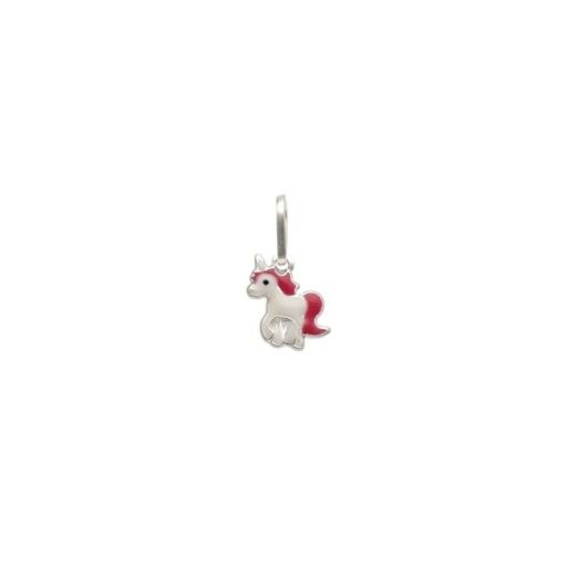 Produto Pingente de prata 925 unicórnio rosa