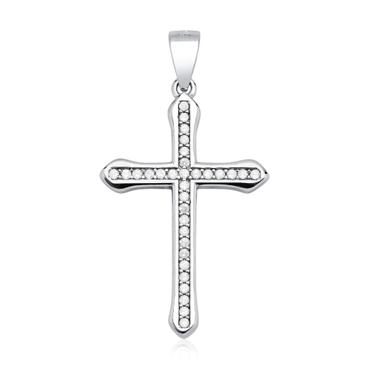 Produto Pingente de Prata 925 Cruz com Zircônia