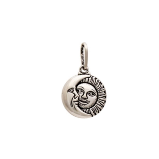 Produto Pingente Lua e Sol Envelhecido Prata 925