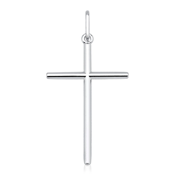 Produto Pingente cruz lisa palito 1,1cm x 2,40cm