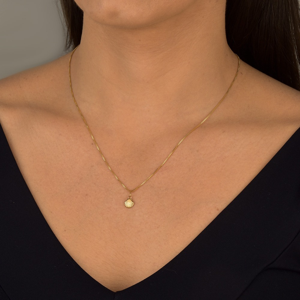 Produto Pingente de Ouro 18k Concha do Mar mini 0.7cm