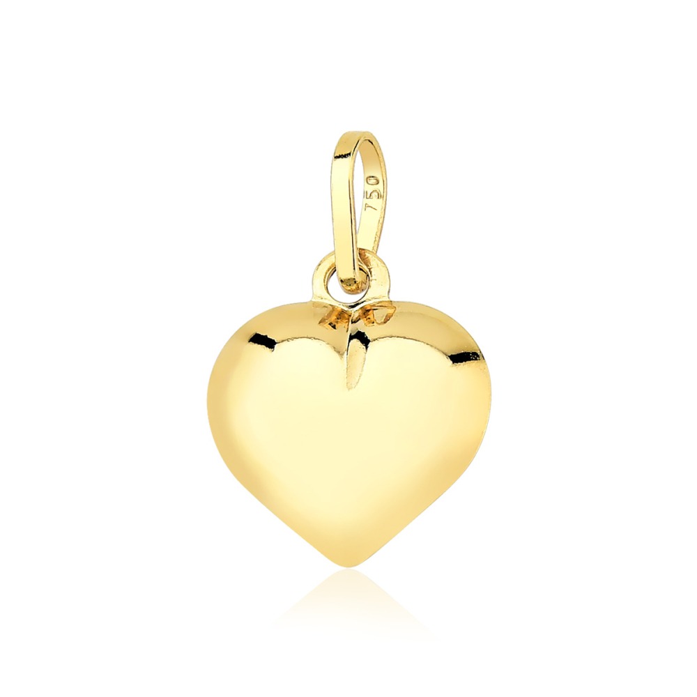 Pingente de Ouro 18k Coração Chapado Liso Produto Pingente de Ouro 18k Coração Chapado Liso