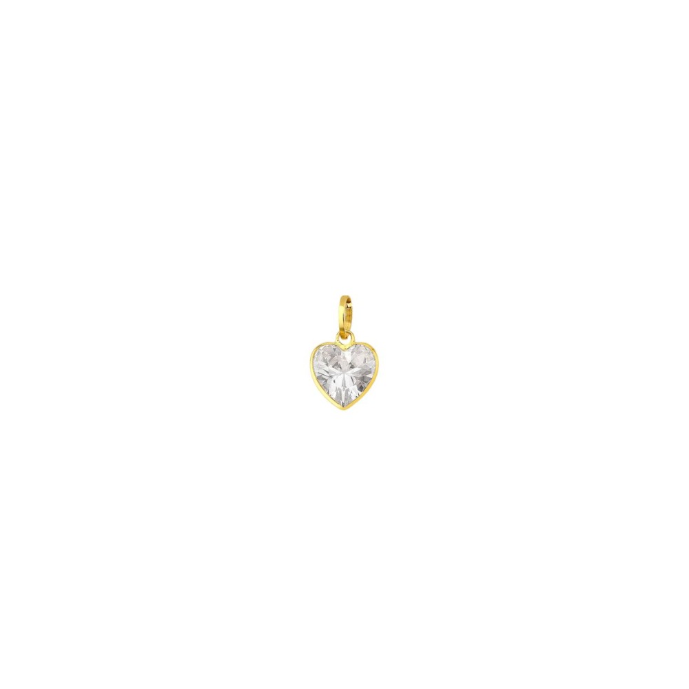 Produto Pingente de Ouro 18k Coração Zircônia com 4mm