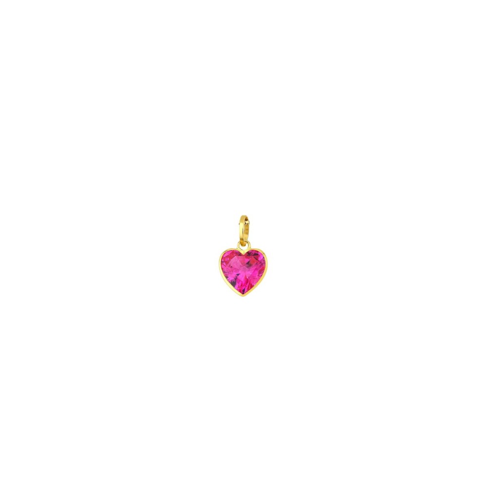 Produto Pingente de Ouro 18k Coração Zircônia com 8mm