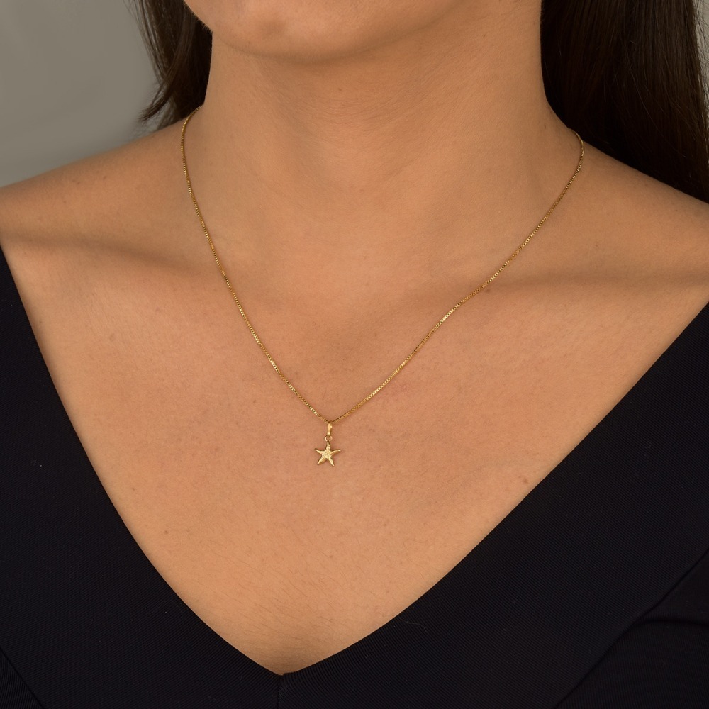 Produto Pingente de Ouro 18k Estrela do Mar mini