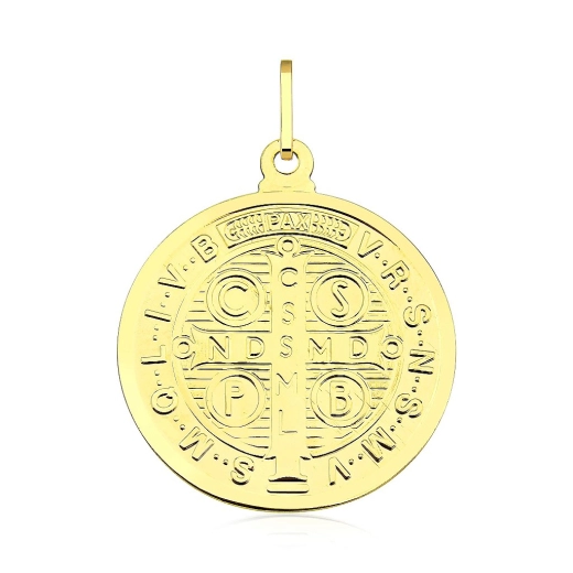 Pingente de Ouro 18k Medalha São Bento Grande 2,5cm | Aqua Joias Produto Pingente de Ouro 18k Medalha São Bento Grande 2,5cm | Aqua Joias