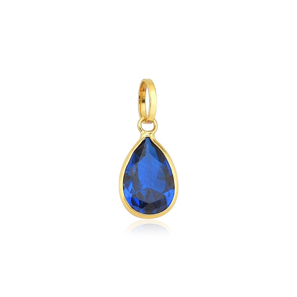 Produto Pingente de Ouro 18k Ponto de Luz Gota com 6mm