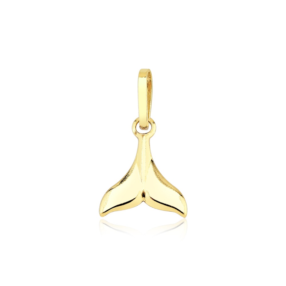 Pingente de Ouro 18k Rabo de Baleia mini Produto Pingente de Ouro 18k Rabo de Baleia mini