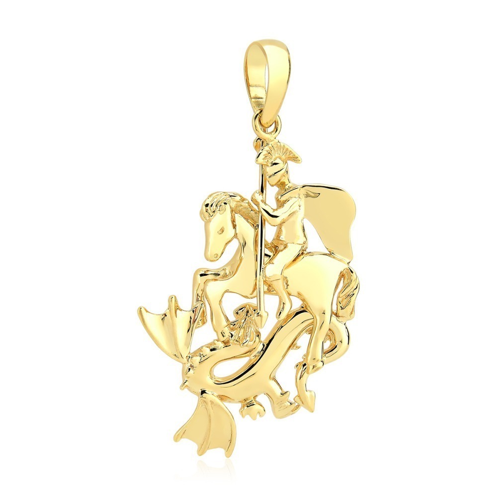 Produto Pingente de Ouro 18k São Jorge Vazado