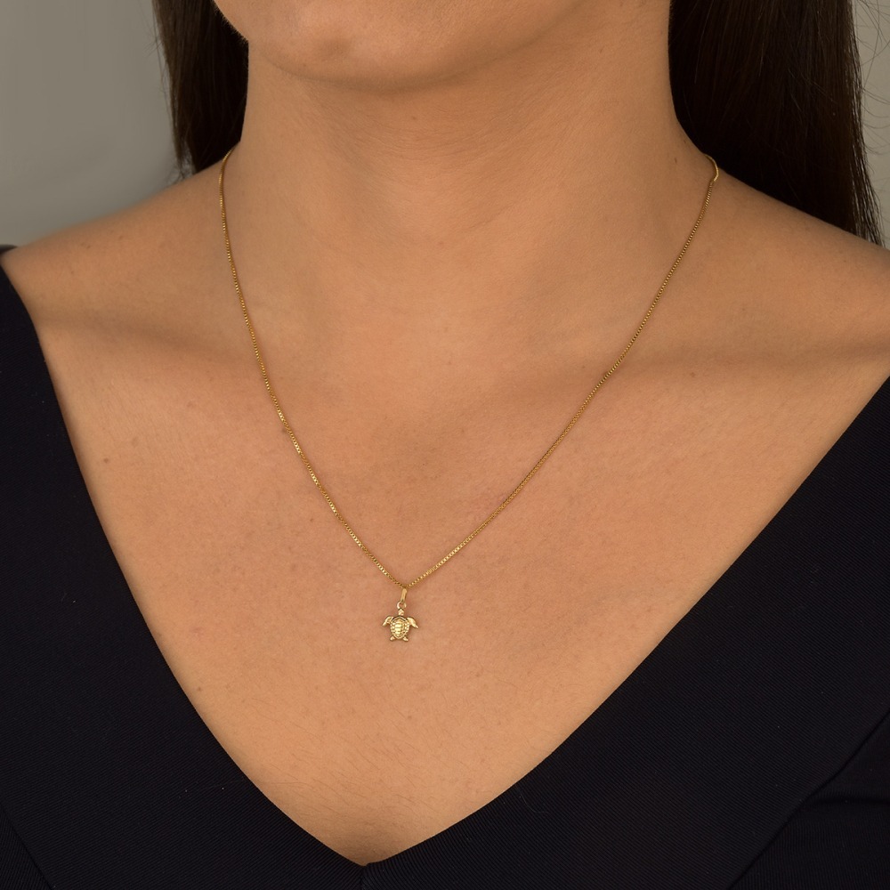Pingente de Ouro 18k Tartaruga mini Produto Pingente de Ouro 18k Tartaruga mini
