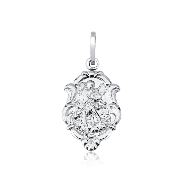 Produto Pingente de Ouro Branco São Miguel Arcanjo