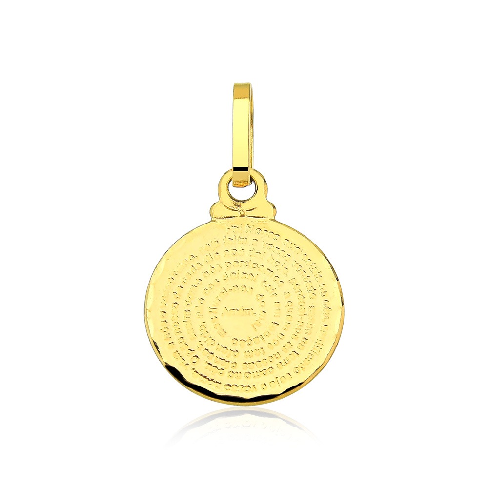 Produto Pingente de Ouro Oração Pai Nosso 11mm