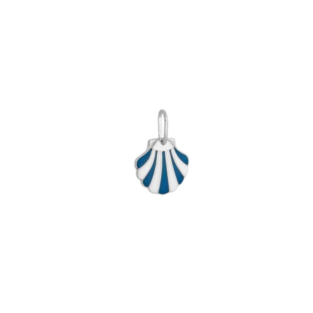 Produto Pingente de Prata 925 Concha Azul Marinho