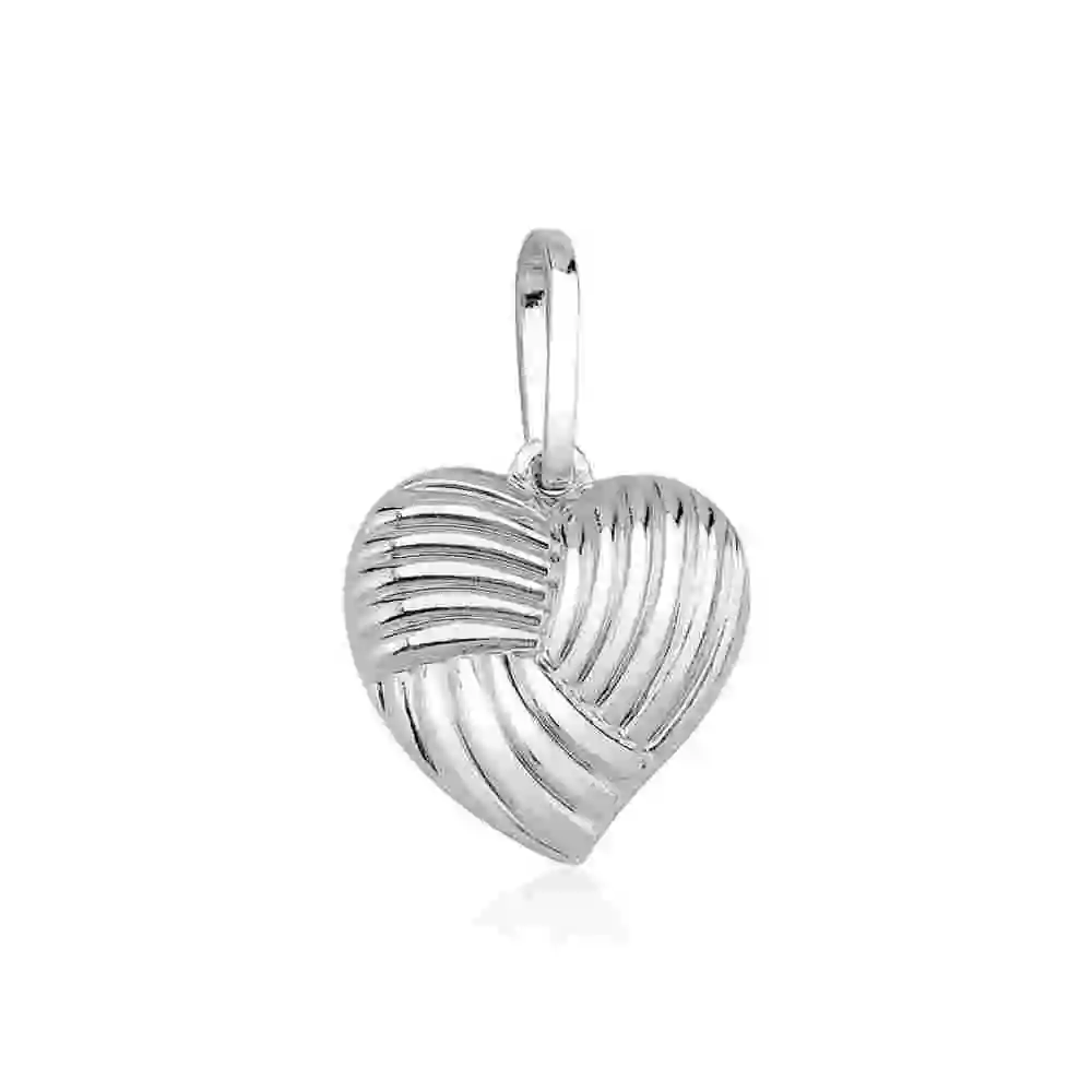 Produto Pingente de Prata 925 Coração com Ondas Invertidas