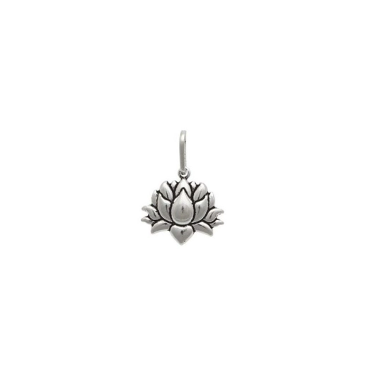 Produto Pingente Flor de Lotus prata 925 envelhecida