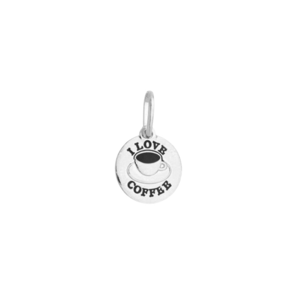 Pingente de Prata 925 I Love Coffee Produto Pingente de Prata 925 I Love Coffee