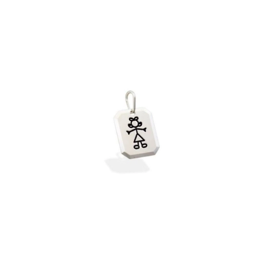 Produto Pingente de Prata placa menina