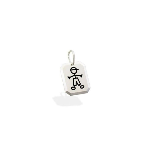 Produto Pingente de Prata placa menino
