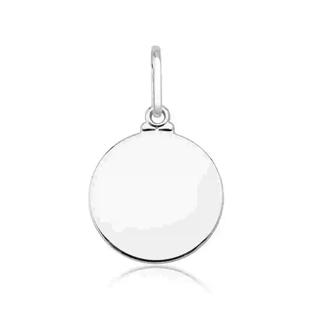 Produto Pingente de Prata 925 Redonda Lisa com 1,5cm