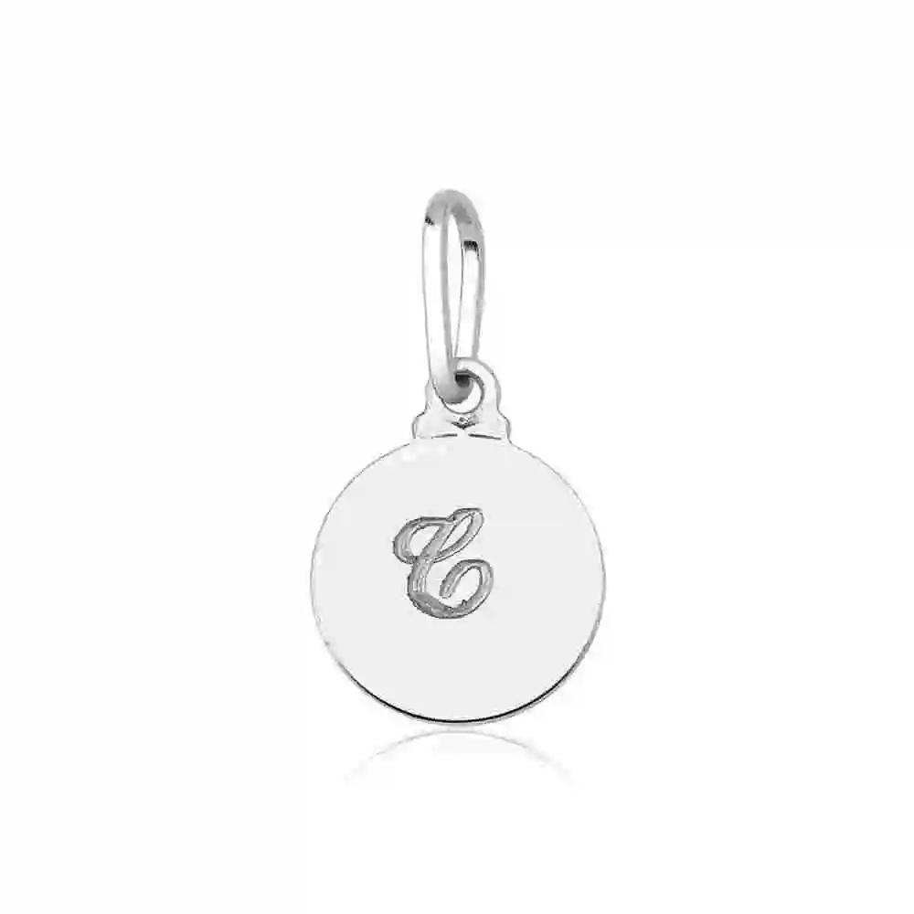 Produto Pingente de Prata 925 Redonda Lisa com 1cm