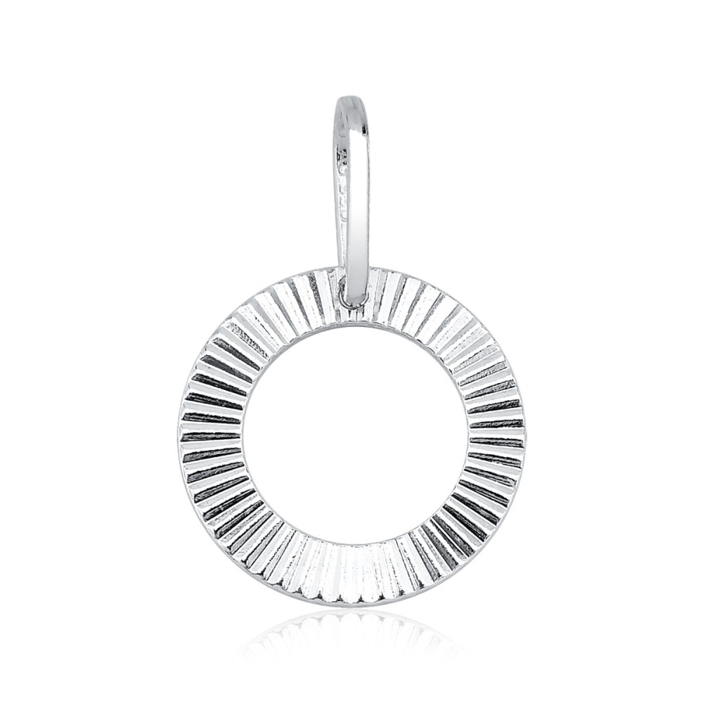Pingente de Prata 925 Redondo Vazado Diamantado Produto Pingente de Prata 925 Redondo Vazado Diamantado
