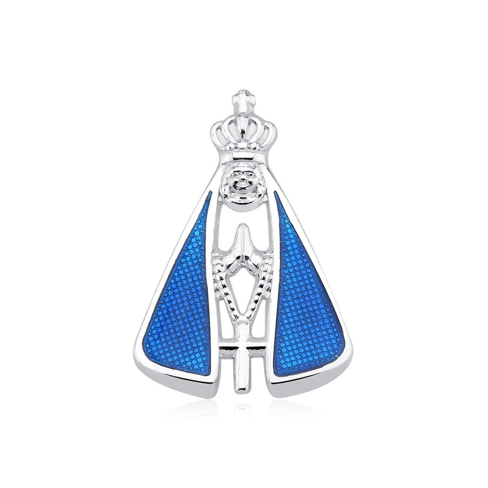 Produto Pingente Nossa Senhora Aparecida manto azul 14mm x 20mm