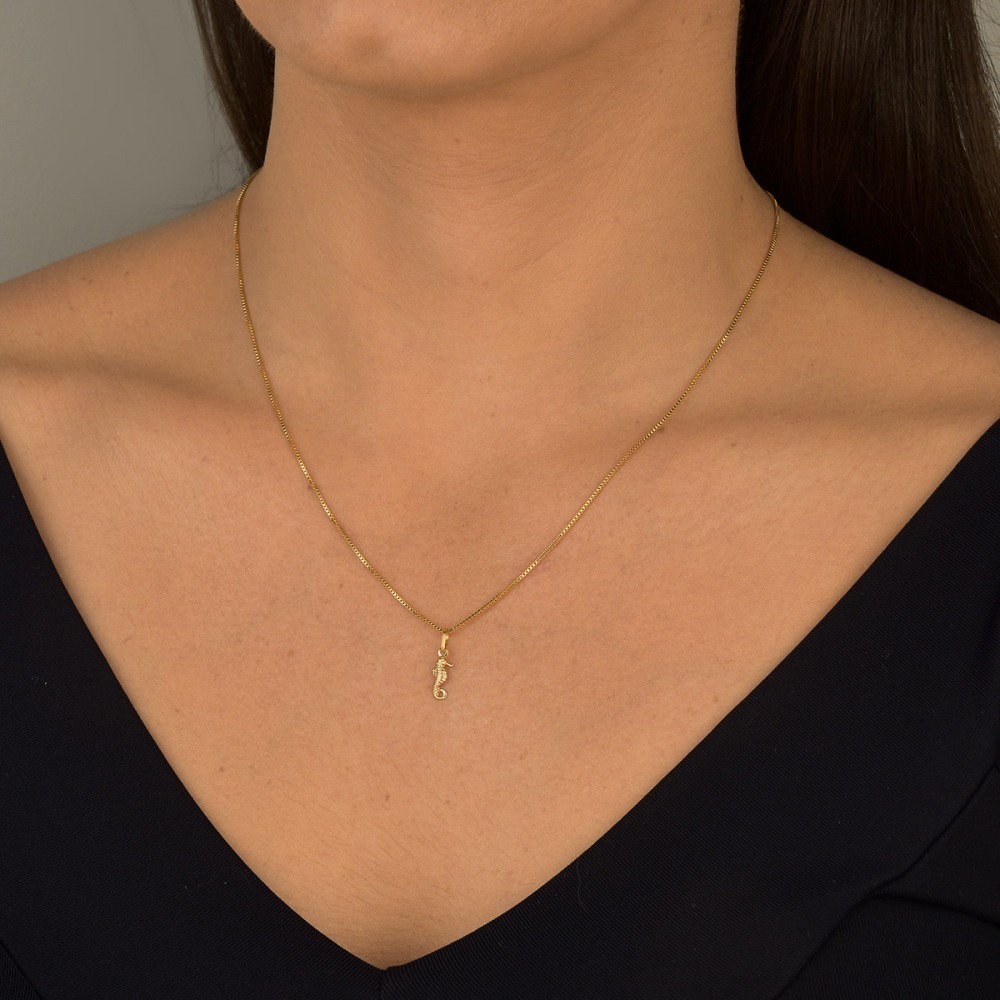 Pingente ouro 18k Cavalo Marinho mini Produto Pingente ouro 18k Cavalo Marinho mini