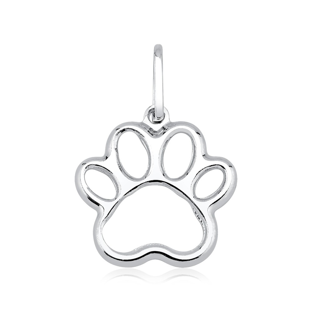 Pingente patinha de cachorro 15mm prata 925 Produto Pingente patinha de cachorro 15mm prata 925