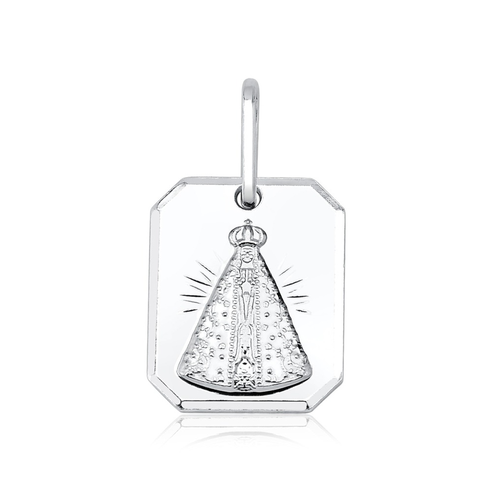 Produto Pingente Placa Nossa Senhora Média Prata 925
