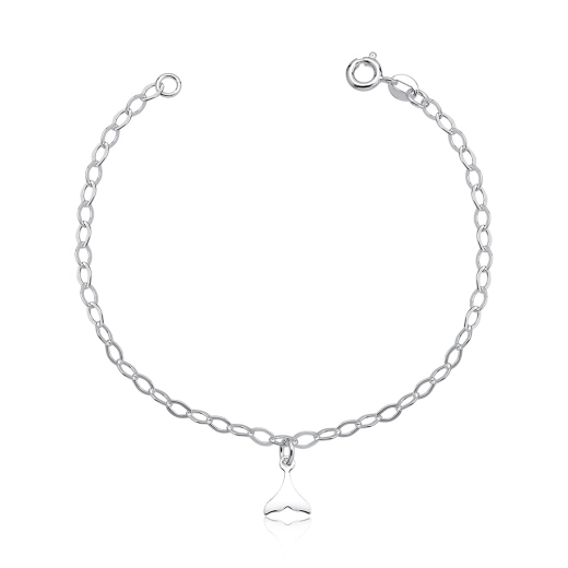 Produto Pulseira Feminina de Prata 925 Rabo de Sereia Pendente